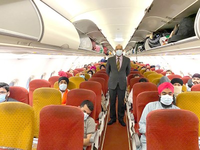 Air India flight AI 1956 carrying 78 passengers evacuated from Kabul