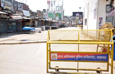 Anti-Covid lockdown in Lucknow