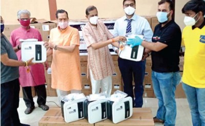 Sewa International donates 5 oxygen concentrators for Kashmiri patients