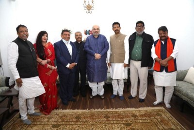 Trinamool turncoats including Rajib Banerjee join BJP in presence of Amit Shah