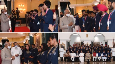 President lauds India's Tokyo Olympic team