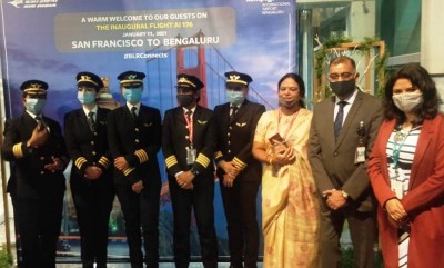 Air India all-women crew makes history by landing flight from US in Bengaluru flying over North Pole