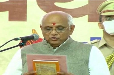 Bhupendra Patel takes oath as Gujarat CM, Amit Shah in attendance