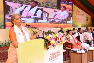 Nirmala Sitharaman launches the 3rd phase of Chah Bagicha Dhan Puraskar Mela in Guwahati