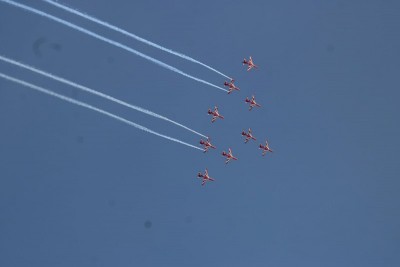 Tegas display during the rehearsls ahead of AERO INDIA