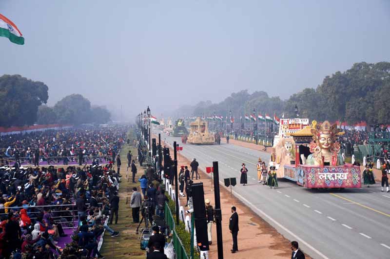 Rajpath during dress rehearsal of Republic Day Parade-2021