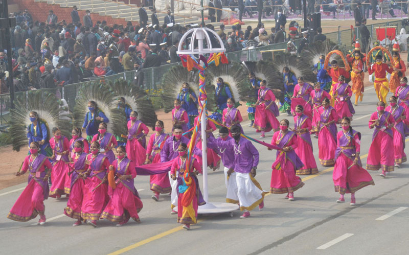 Rajpath during dress rehearsal of Republic Day Parade-2021