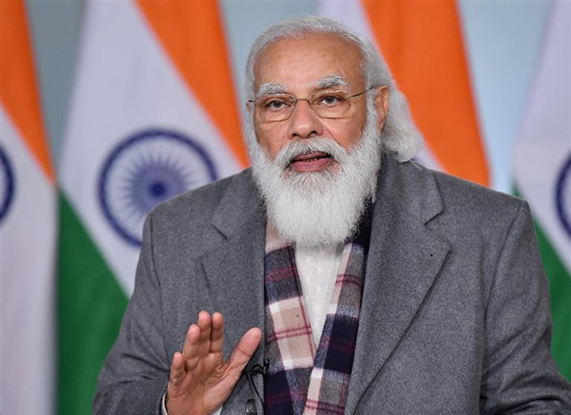 PM Modi addresses at the foundation stone laying ceremony of Light House projects across six states