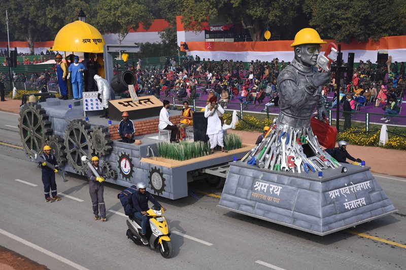Republic Day dress rehearsal: Tableaus representing various Indian states rolling down on Delhi's Rajpath