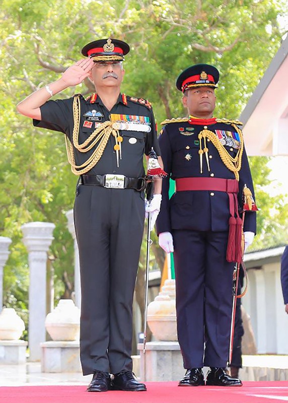 General MM Naravane planting sapling during Gajaba Day Celebrations in Sri Lanka