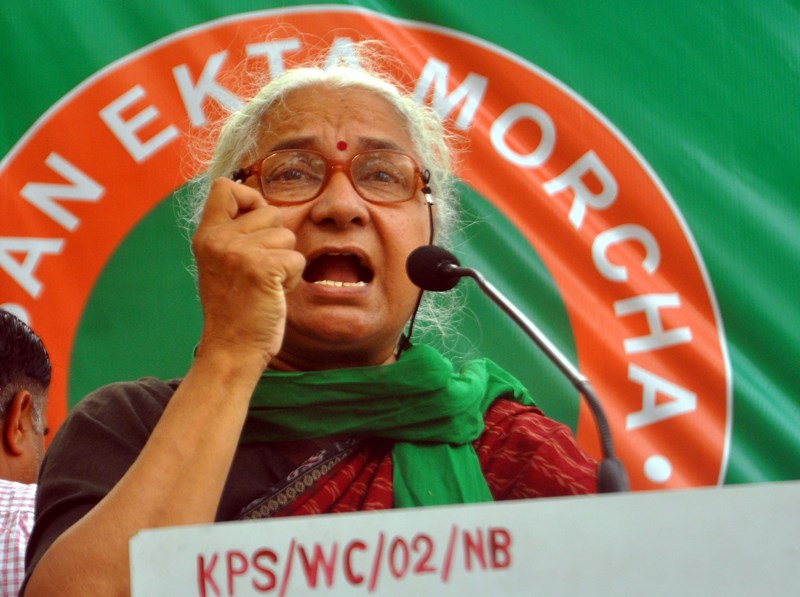 Medha Parkar addresses Kisan Panchayat in Kolkata