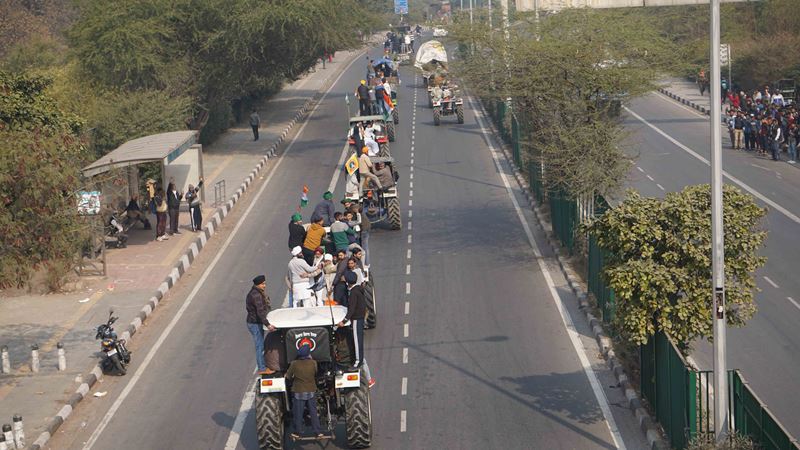 Farmers' tractor rally in Delhi