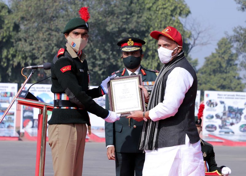 Rajnath Singh addresses NCC cadets at NCC Republic Day Parade Camp