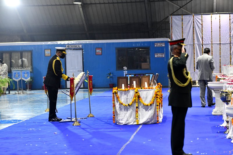 PM Modi pays tribute to General Bipin Rawat, others at Delhi's Palam Air Force base