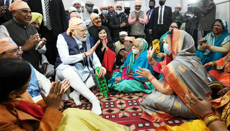 PM Narendra Modi visits Sri Guru Ravidas Vishram Dham Mandir