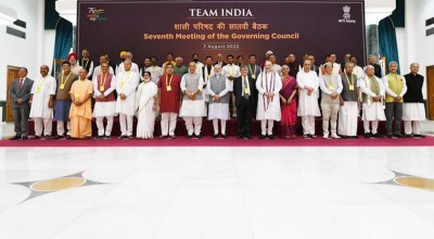 Narendra Modi attends NITI Aayog meeting