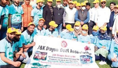 Div Com flags off Jammu and Kashmir Dragon Boat team for Kerala