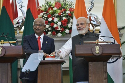 India Maldives ink six pacts to enhance bilateral ties