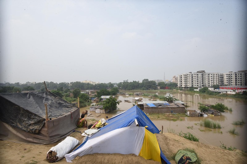 Submerged area of Patna after heavy rains