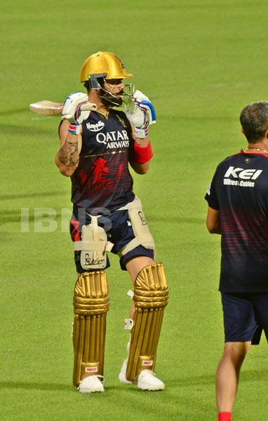 Virat Kohli at Eden Gardens in Kolkata ahead of KKR match