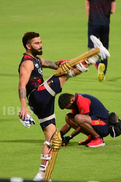Virat Kohli at Eden Gardens in Kolkata ahead of KKR match