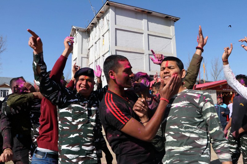 Holi celebration in Kashmir’s Anantnag