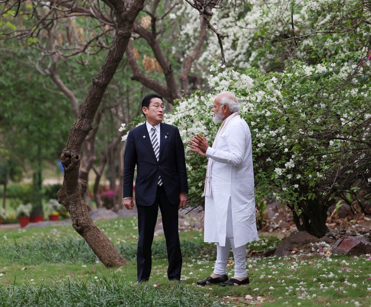 In images :Modi, Japan PM Fumio Kishida visits Buddha Jayanti Park