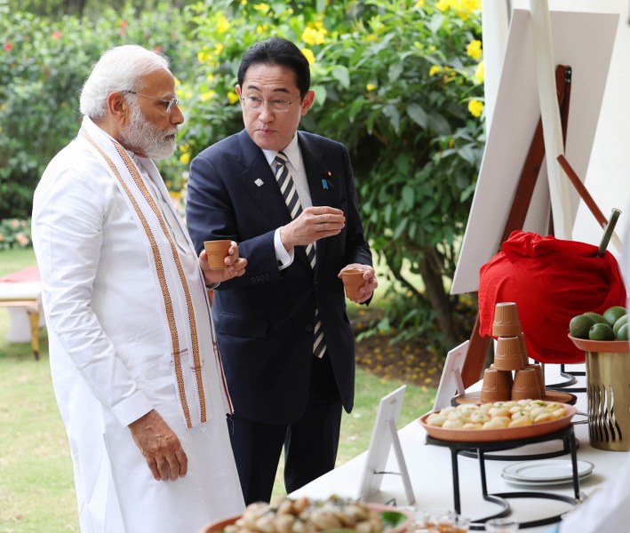 In images :Modi, Japan PM Fumio Kishida visits Buddha Jayanti Park