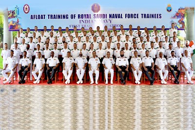 Royal Saudi Naval Forces trainees complete  Afloat Training Course at First Training Squadron of Indian Navy
