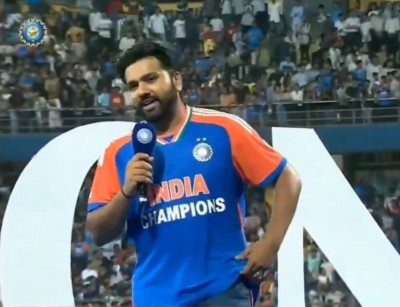Rohit Sharma dedicates T20 World Cup 2024 title to entire nation, praises Hardik Pandya at Wankhede celebration