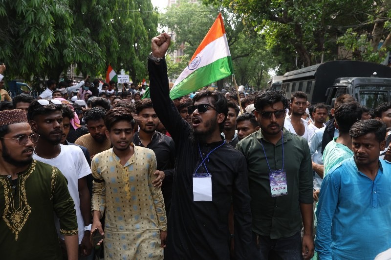 Muslims take to Kolkata streets to protest Waqf amendment