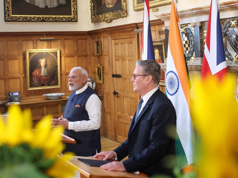 In Images: PM Modi addresses joint press statement in UK