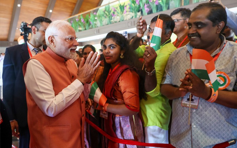 In Images: PM Modi welcomed by Indian diaspora in Maldives