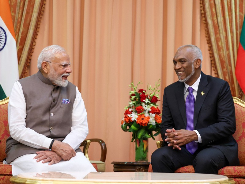 In Images: PM Modi meets Maldives President ahead of deliberations