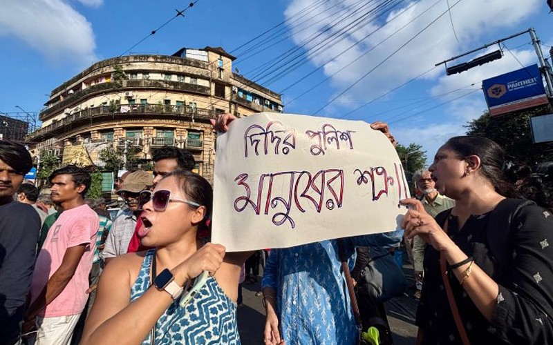 In Images: Anti-Mamata march to Nabanna a year after RG Kar rape-murder incident