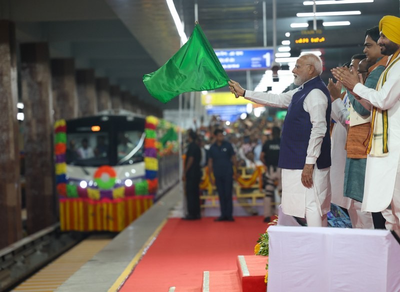 In images: PM Modi flags off metro trains on 3 new routes in Kolkata