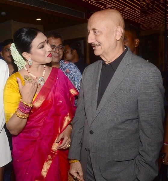In Images: Anupam Kher, Rituparna Sengupta promote each other’s films in Kolkata