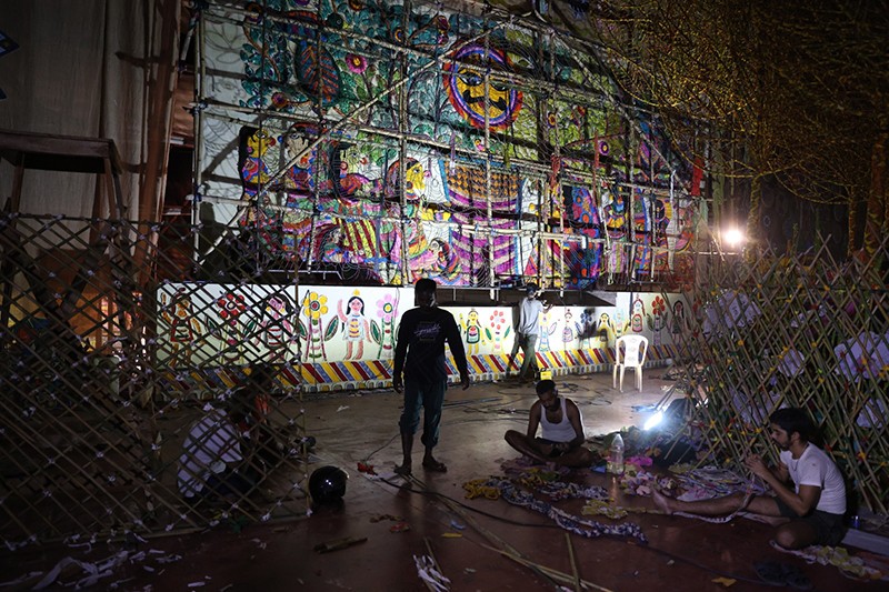 In Images: Kolkata's Tala Barowari Durga Puja 2025 brings theme ‘Madhusudan’ by artist Prashanta Pal