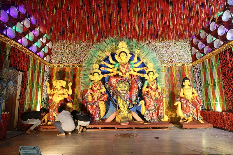 In Images: Kolkata Durga Puja pandal decks up in National Integration theme