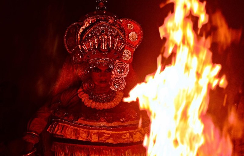 In Images: 66 Palli Club brings Kerala’s sacred Theyyam to Durga Puja for the first time