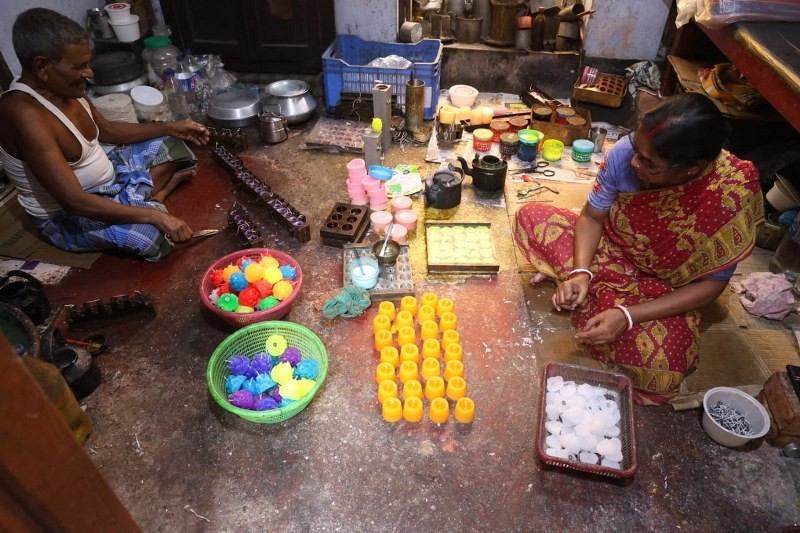 Candlemakers gear up for Diwali as Kolkata workshops craft sweet-inspired designs
