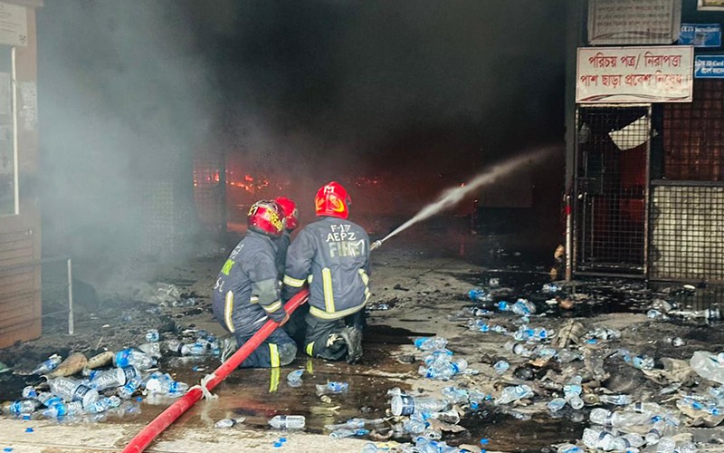 In Images: Fire breaks out at Dhaka Airport's cargo section