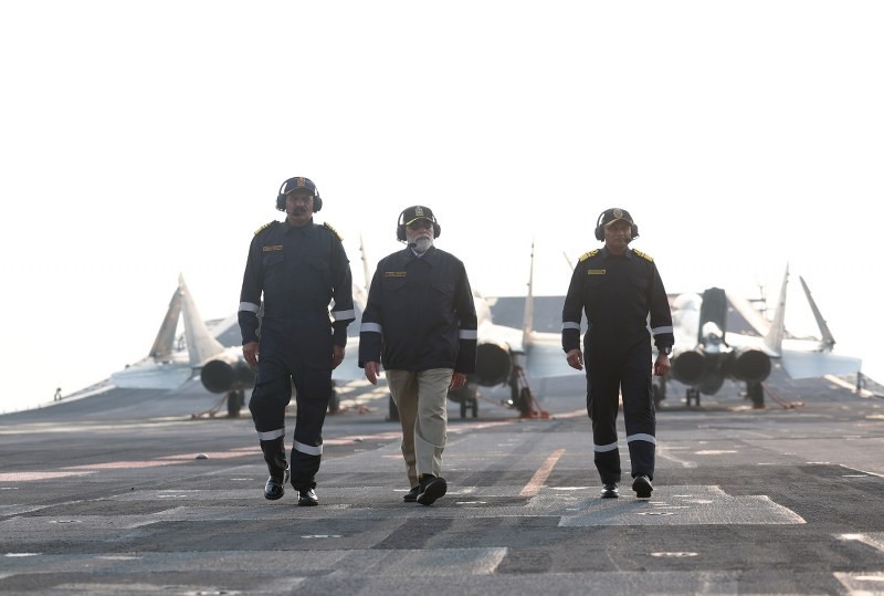 In Images: PM Modi celebrates Diwali with Navy personnel at INS Vikrant
