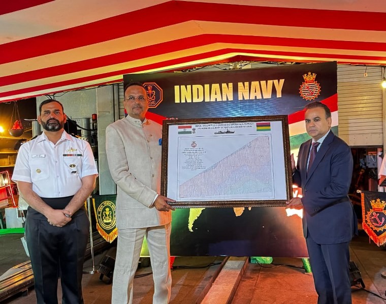 INS Sutlej completes joint hydrographic survey in Mauritius