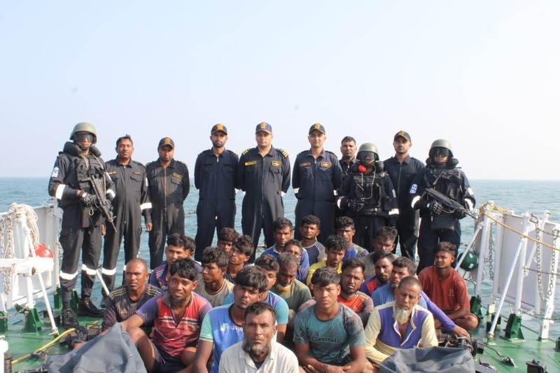 In Images: Coast guard detains Bangladeshi boats for illegal fishing in Indian waters