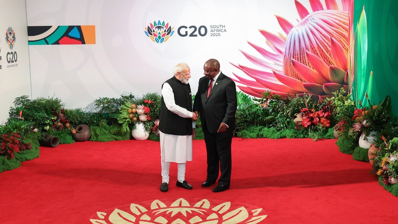 In Images: PM Modi arrives at Johannesburg Expo Centre for G20 Leaders’ Summit