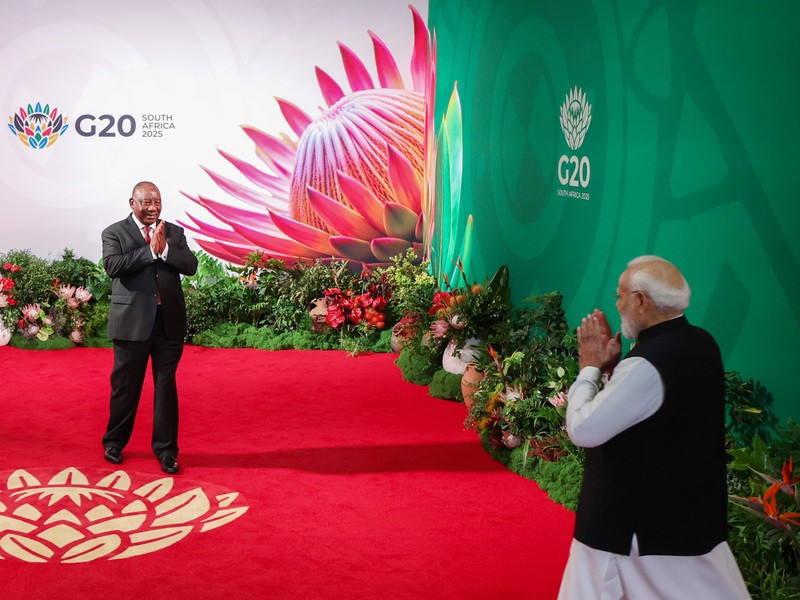 In Images: PM Modi arrives at Johannesburg Expo Centre for G20 Leaders’ Summit