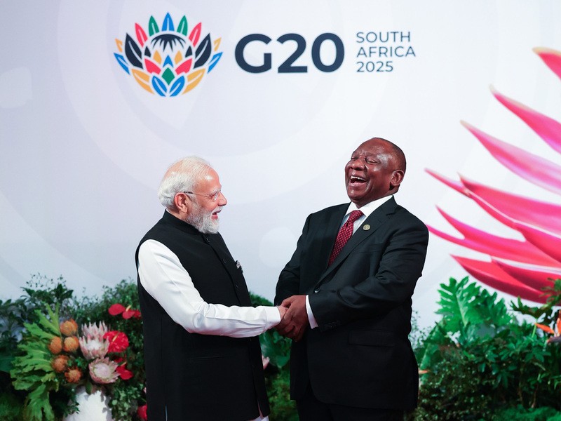In Images: PM Modi arrives at Johannesburg Expo Centre for G20 Leaders’ Summit