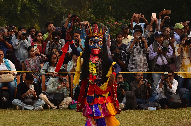 Gomira Mask Dance Lights Up World Heritage Week at Victoria Memorial