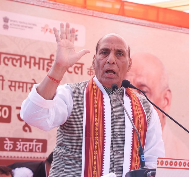 In Images: Rajnath Singh addresses at Sardar Sabha for ‘Unity March’